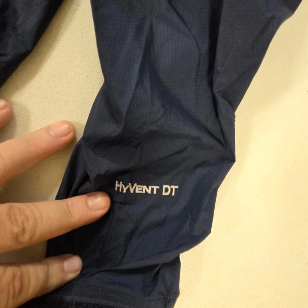 The North Face HyVent DT Rain Jacket Navy Blue Windows 7 Promo Mens Large L